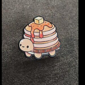 Pancake Turtle & Butter Enamel Pin